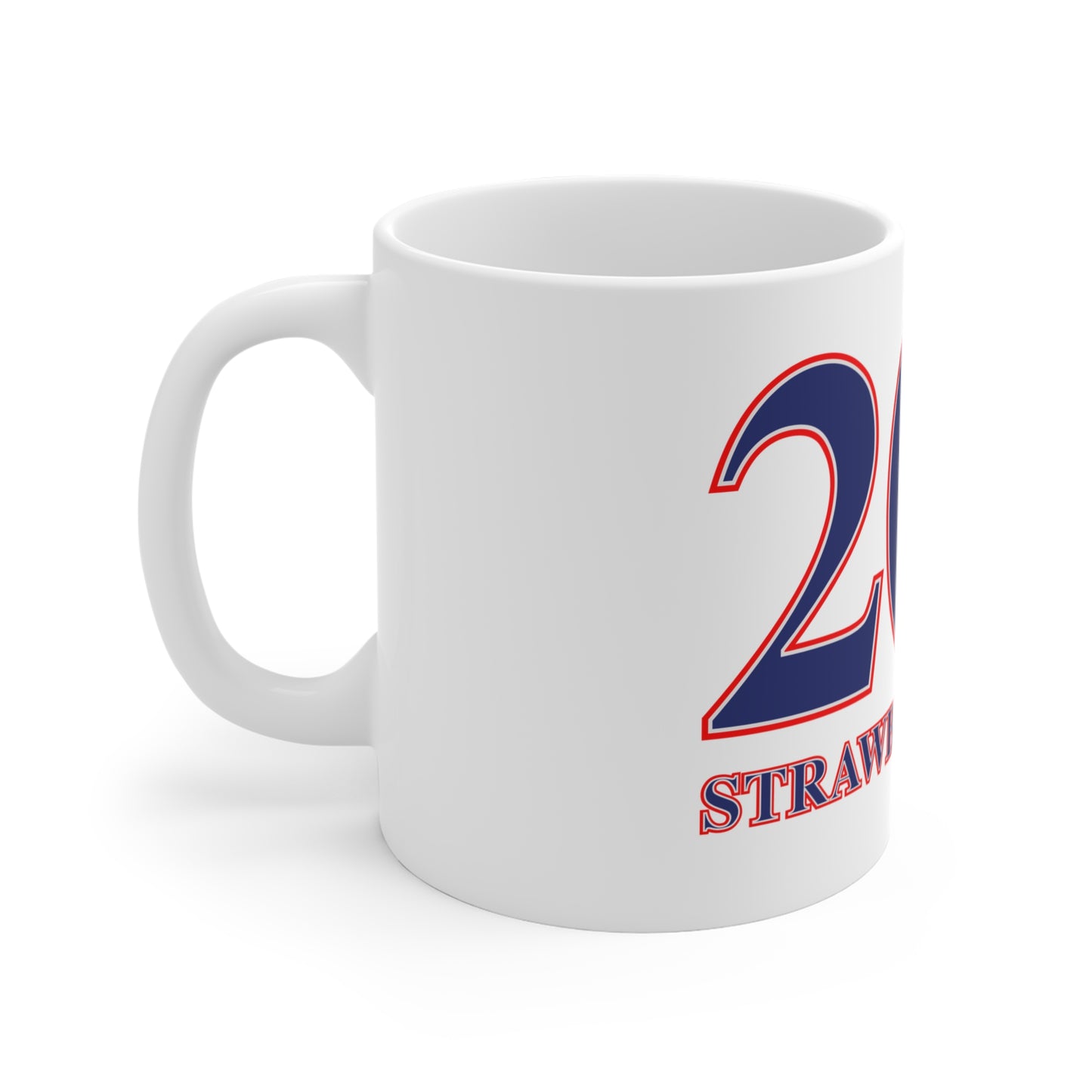 203 Strawberry Hill Red, White & Blue Mug 11oz