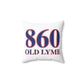 860 Old Lyme Red, White & Blue Spun Polyester Square Pillow