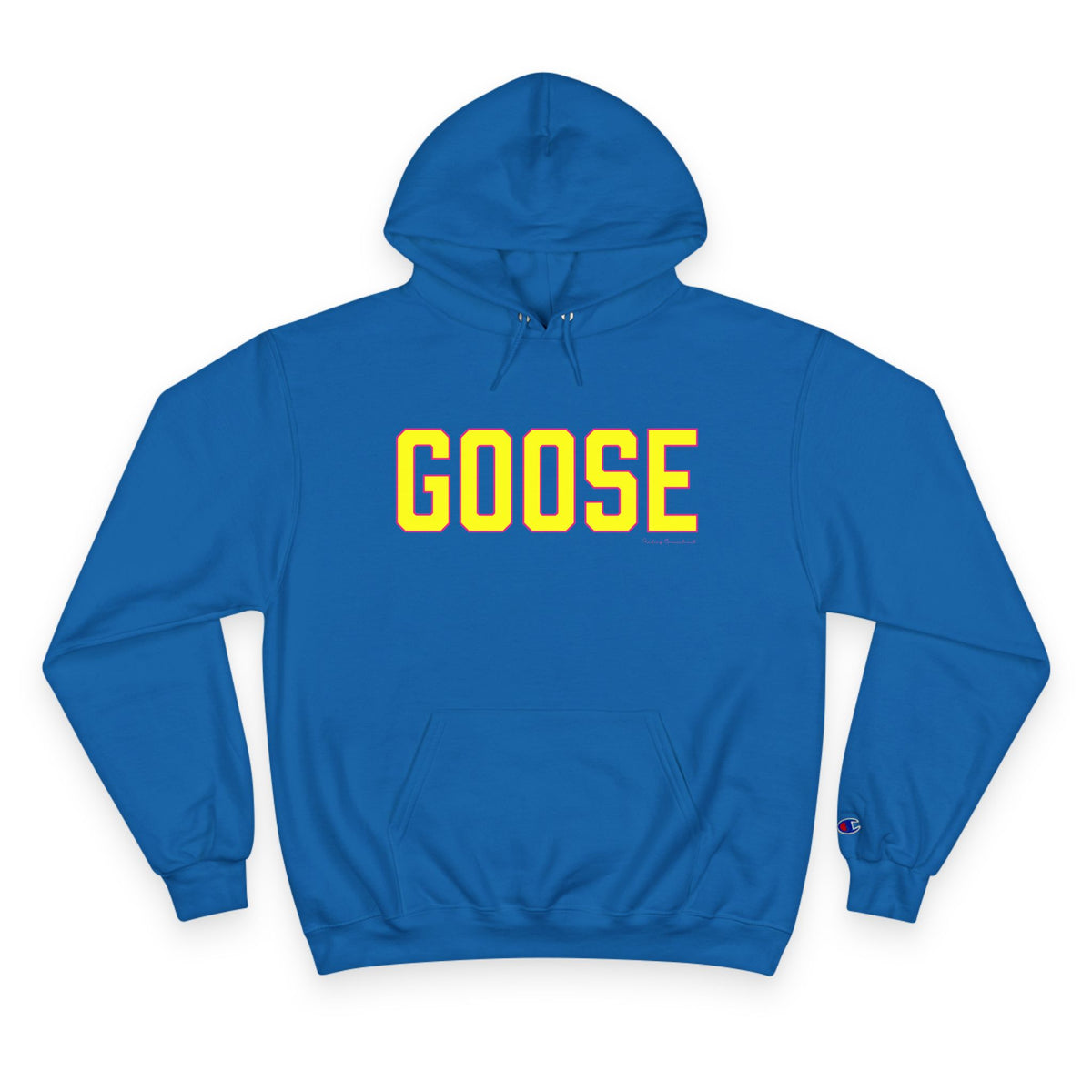 Goose ZIp Code Yellow & Pink  Champion Hoodie