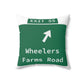 Vintage WCP Exit 55 Sign Spun Polyester Square Pillow
