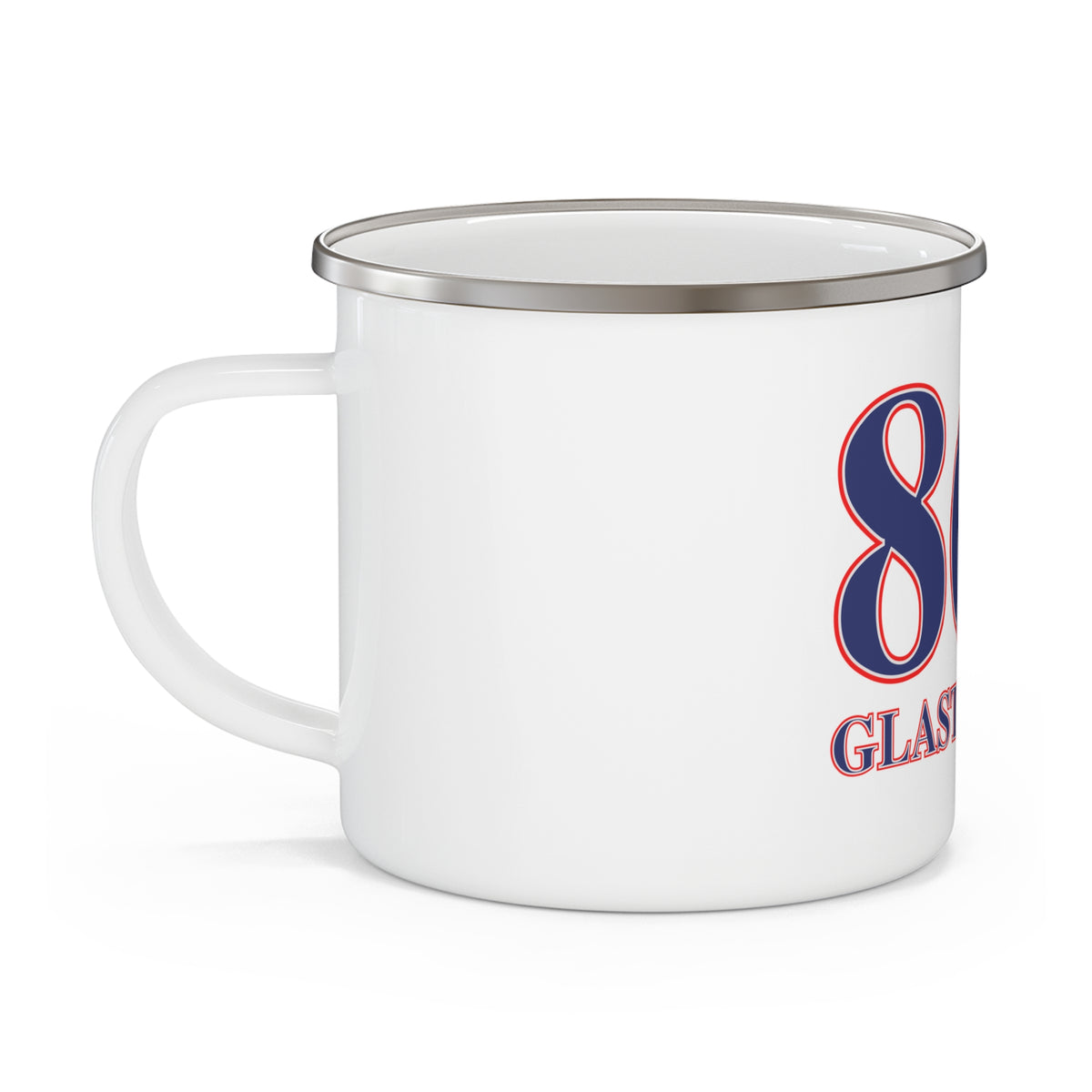 860 Glastonbury Red, White & Blue Enamel Camping Mug