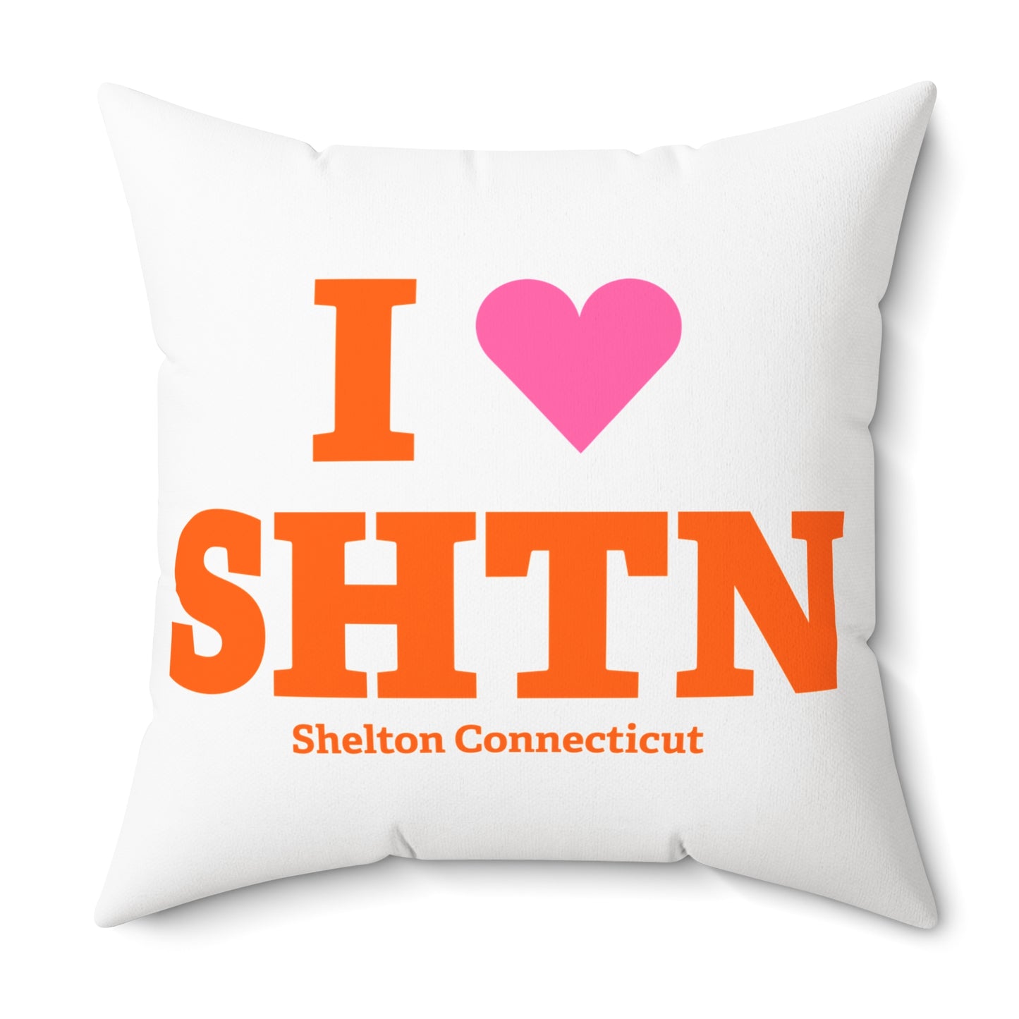 I Heart SHTN Spun Polyester Square Pillow