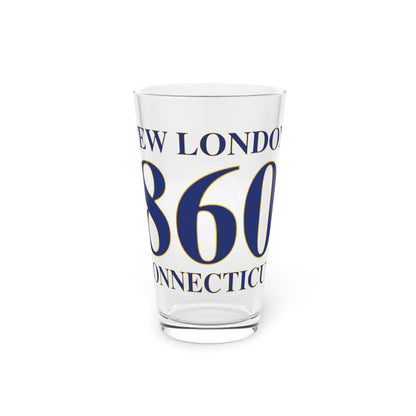New London 860 Connecticut Pint Glass, 16oz