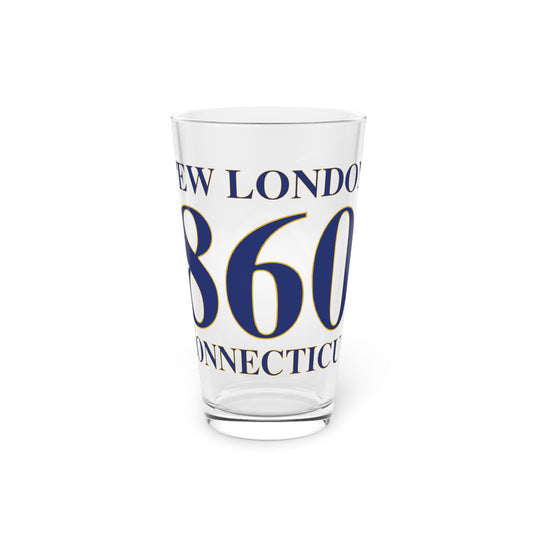 New London 860 Connecticut Pint Glass, 16oz