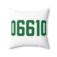 06610  Bridgeport Connecticut Zip Code Spun Polyester Square Pillow