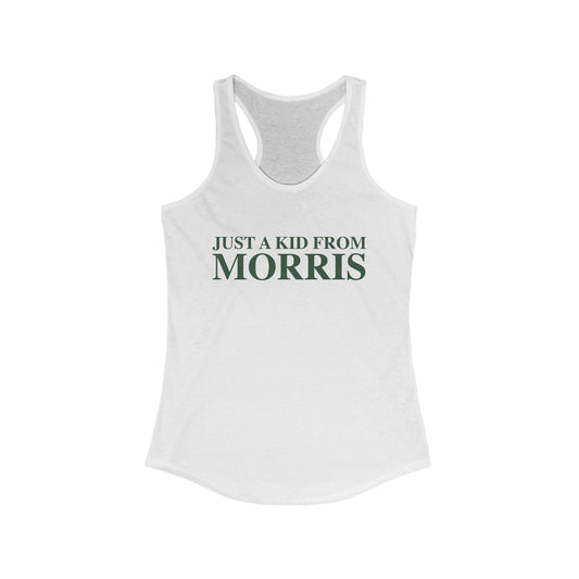 Just a kid from Morris Women's Ideal Racerback Tank Top