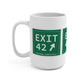 Vintage Exit 42 Merritt Parkway Sign Mug 15oz