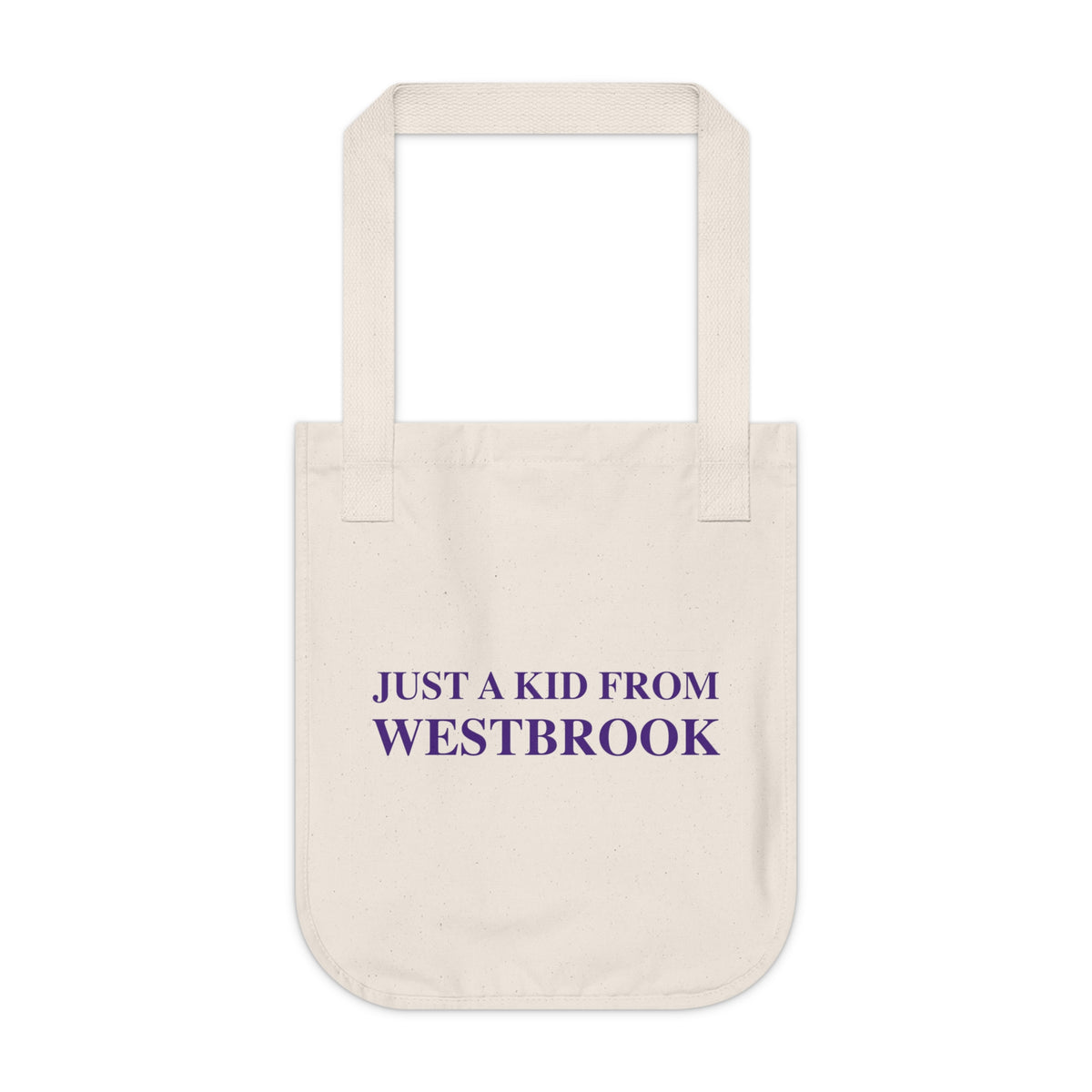 Just a kid from Westbrook Organic Canvas Tote Bag