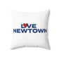 Love Newtown Spun Polyester Square Pillow
