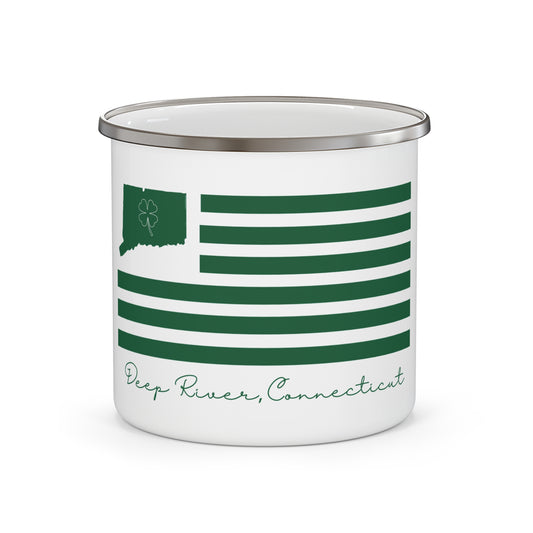 Deep River Connecticut St. Patrick’s Day Flag Enamel Camping Mug