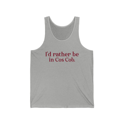 I’d rather be in Cos Cob Unisex Jersey Tank Top
