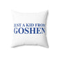 Just a kid from Goshen Polyester Square Pillow
