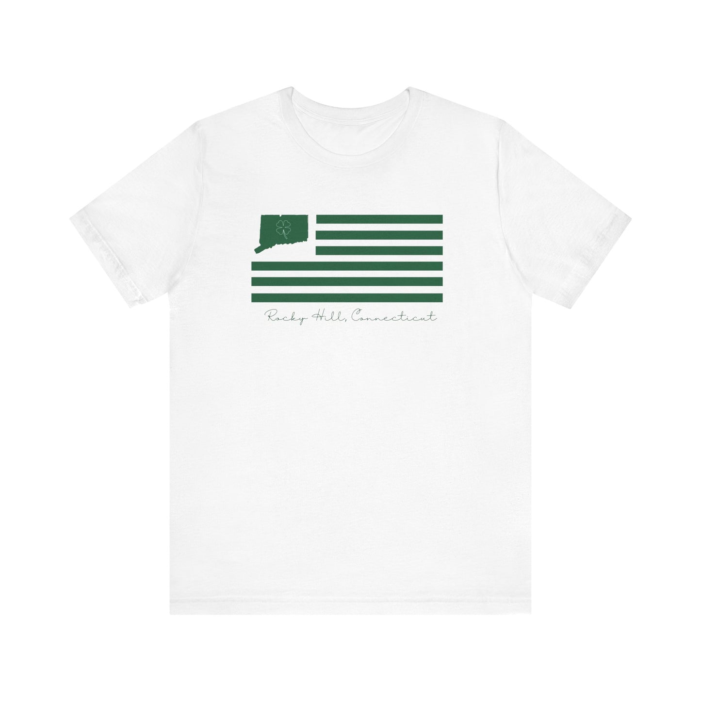 Rocky Hill Connecticut St Patrick’s Day Flag Unisex Jersey Short Sleeve T-Shirt