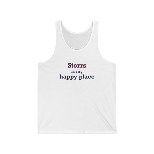 Storrs Is My Happy Place Unisex Jersey Tank Top
