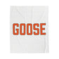 Goose Zip Code Orange & Green Velveteen Plush Blanket