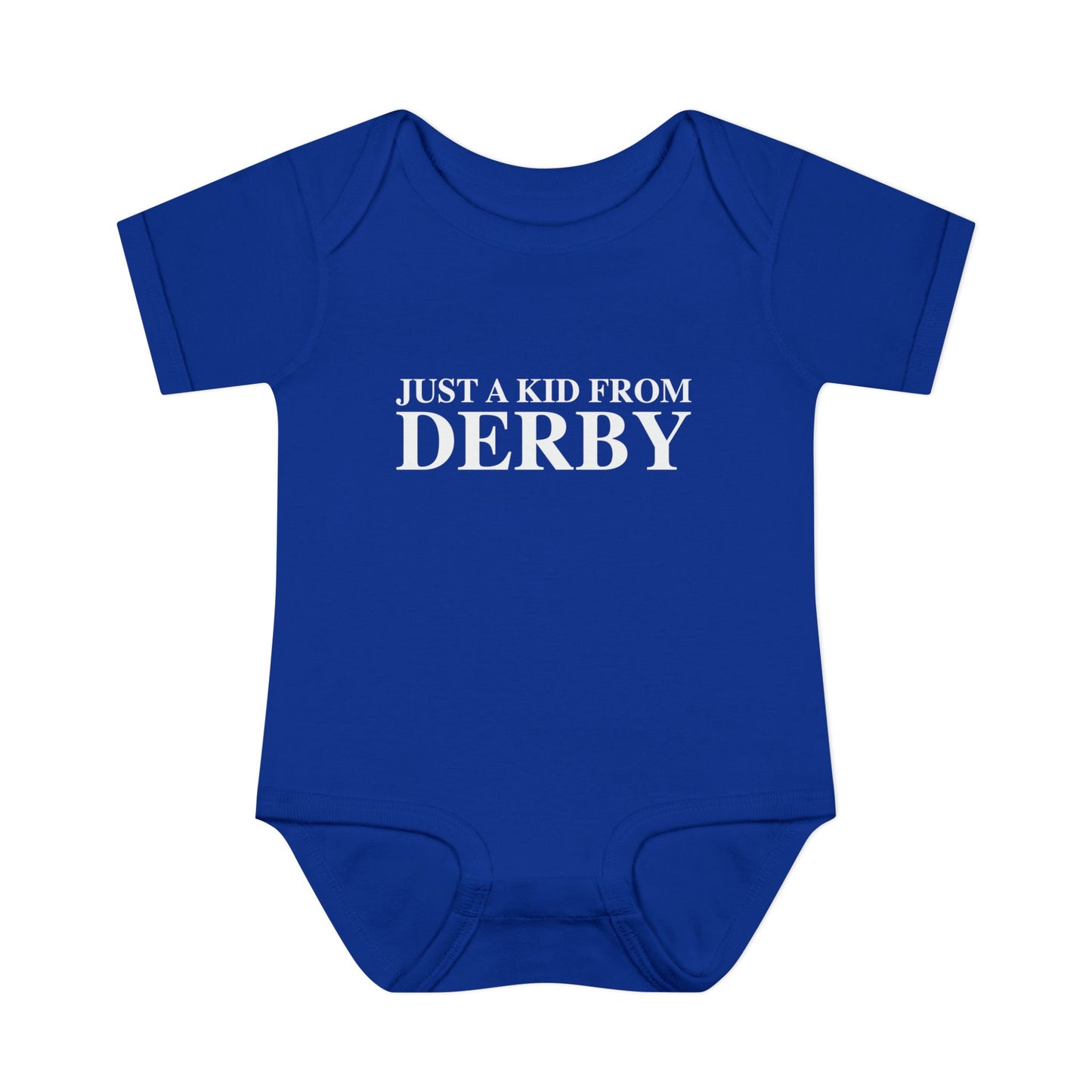 Just a kid from Derby Infant Baby Rib Bodysuit