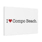 I Heart Compo Beach. Matte Canvas, Stretched, 1.25"
