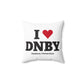 I Heart DNBY Spun Polyester Square Pillow