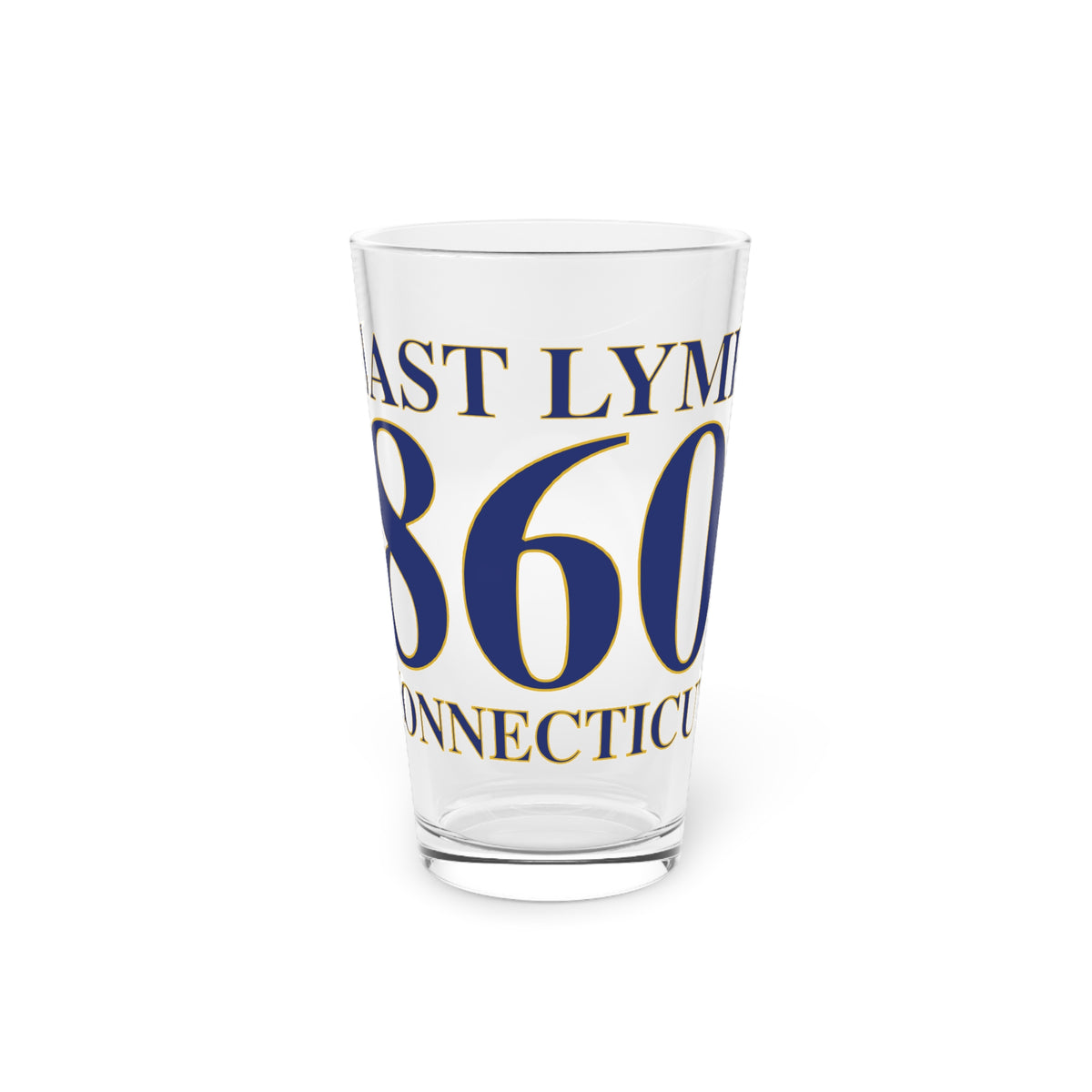 East Lyme 860 Connecticut Pint Glass, 16oz