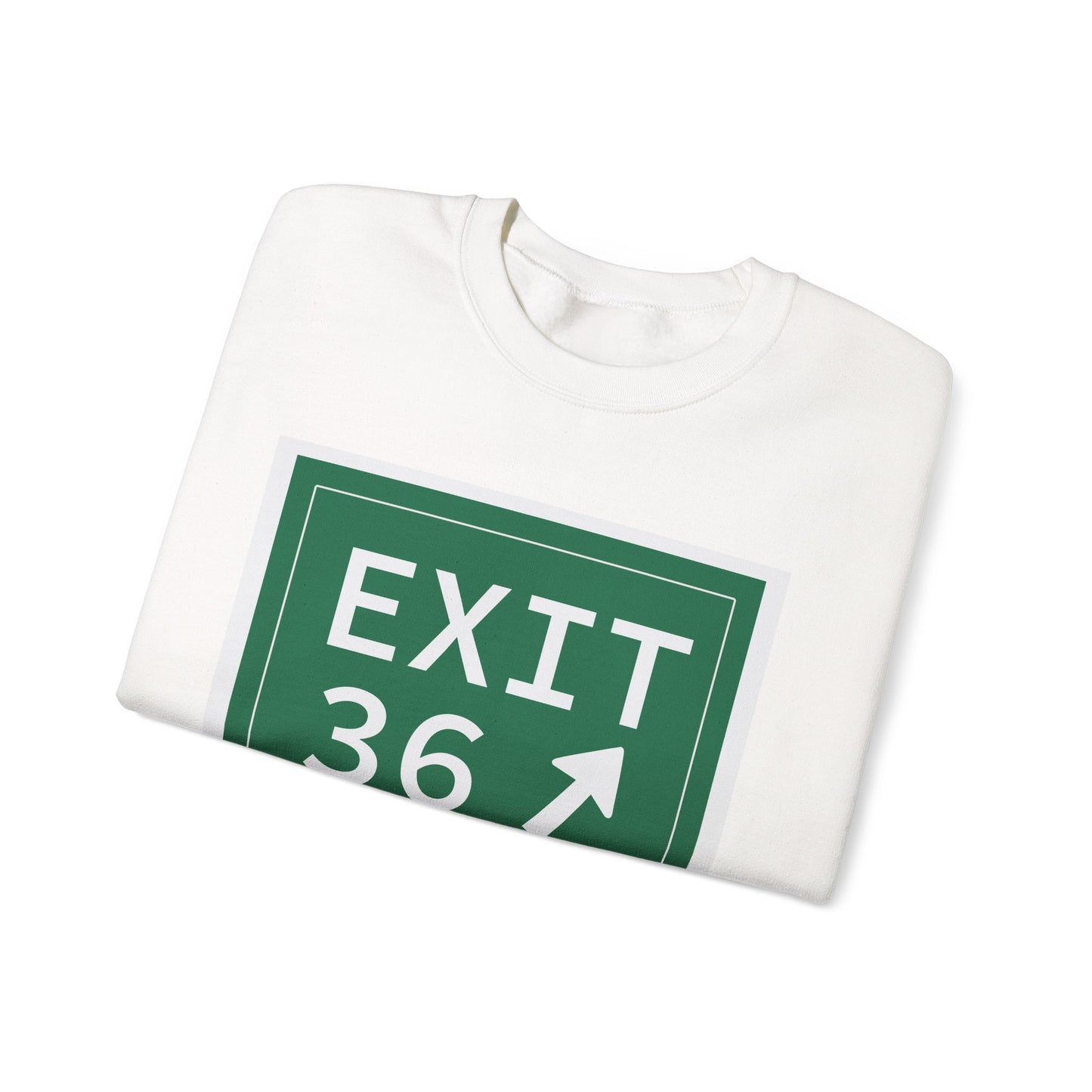 Vintage Exit 36 Merritt Parkway Sign Unisex Heavy Blend™ Crewneck Sweatshirt