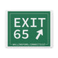 Vintage Exit 65 WCP Sign Matte Canvas, Stretched, 1.25"