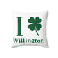I Clover Willington Spun Polyester Square Pillow