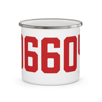06604 Bridgeport Connecticut Zip Code Enamel Camping Mug