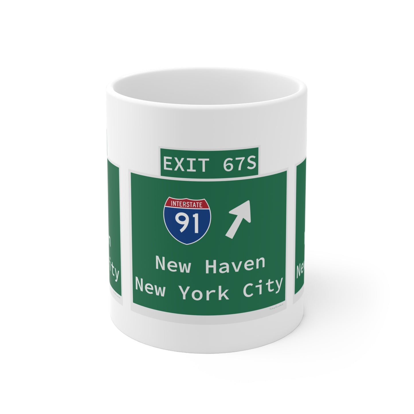 Vintage WCP Exit 67S Sign Mug 11oz