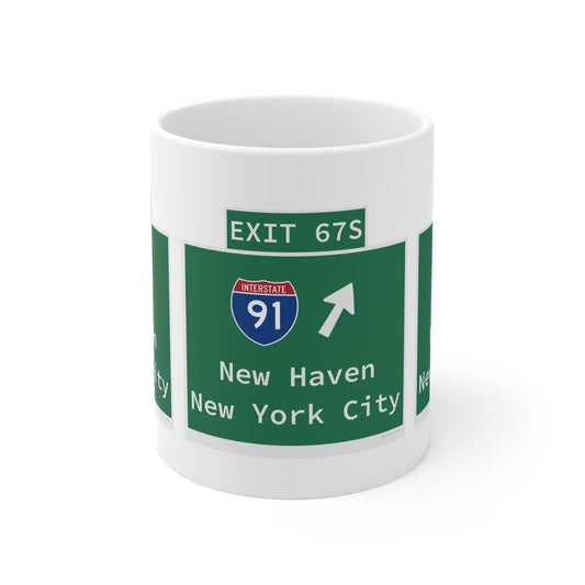 Vintage WCP Exit 67S Sign Mug 11oz
