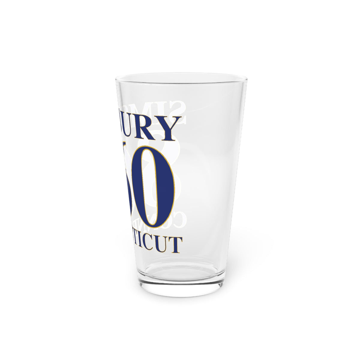 Simsbury 860 Connecticut Pint Glass, 16oz