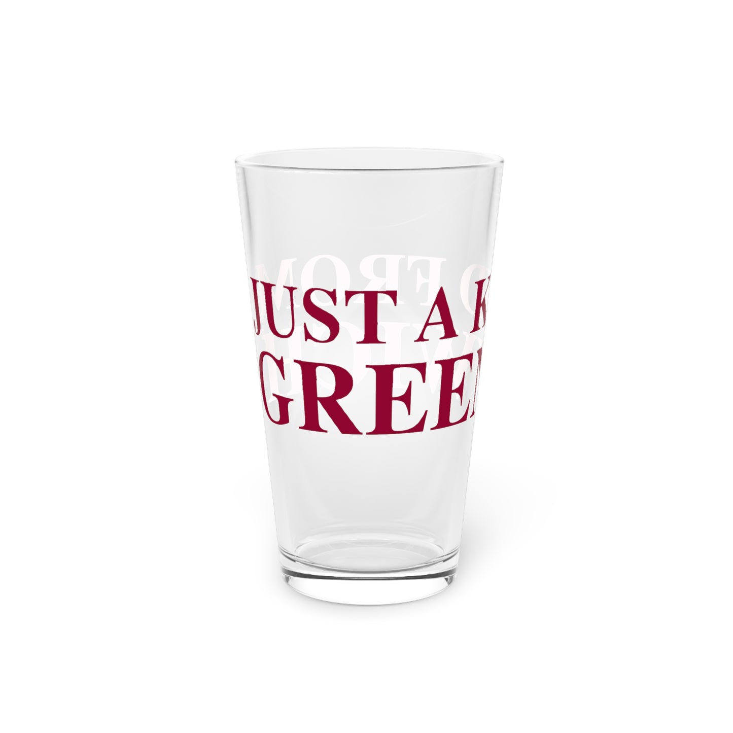 Just a kid from Greenwich Pint Glass, 16oz