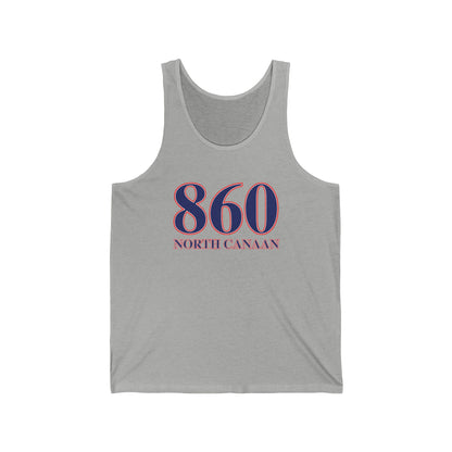 860 North Canaan Red White & Blue Unisex Jersey Tank Top