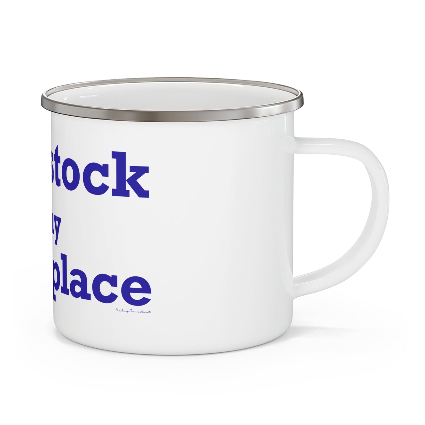 Woodstock is My Happy Place Enamel Camping Mug
