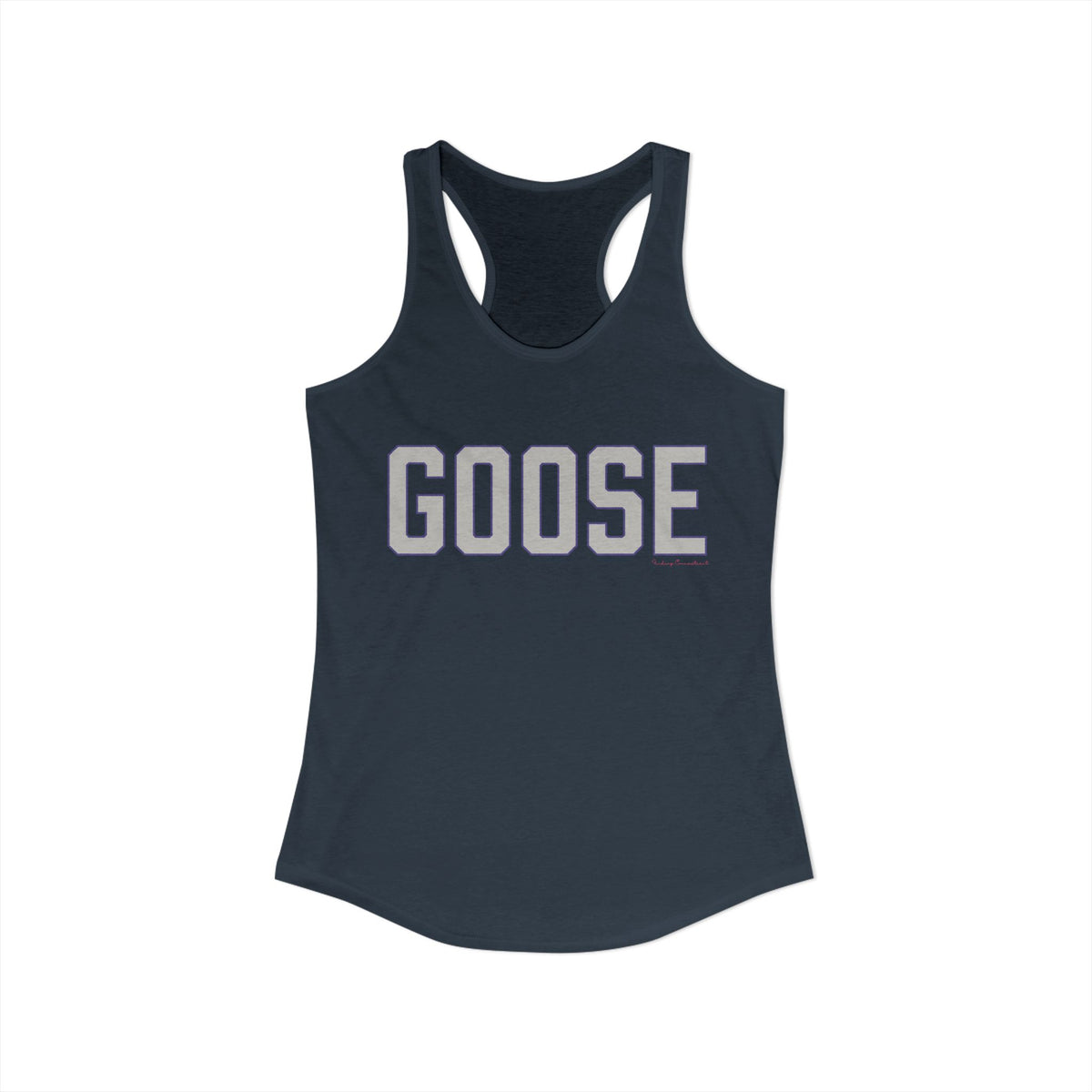 Goose Zip Code - Gray & Purple Women's Ideal Racerback Tank Top