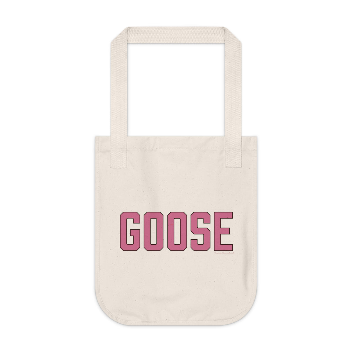 Goose Zip Code - Pink & Black Organic Canvas Tote Bag