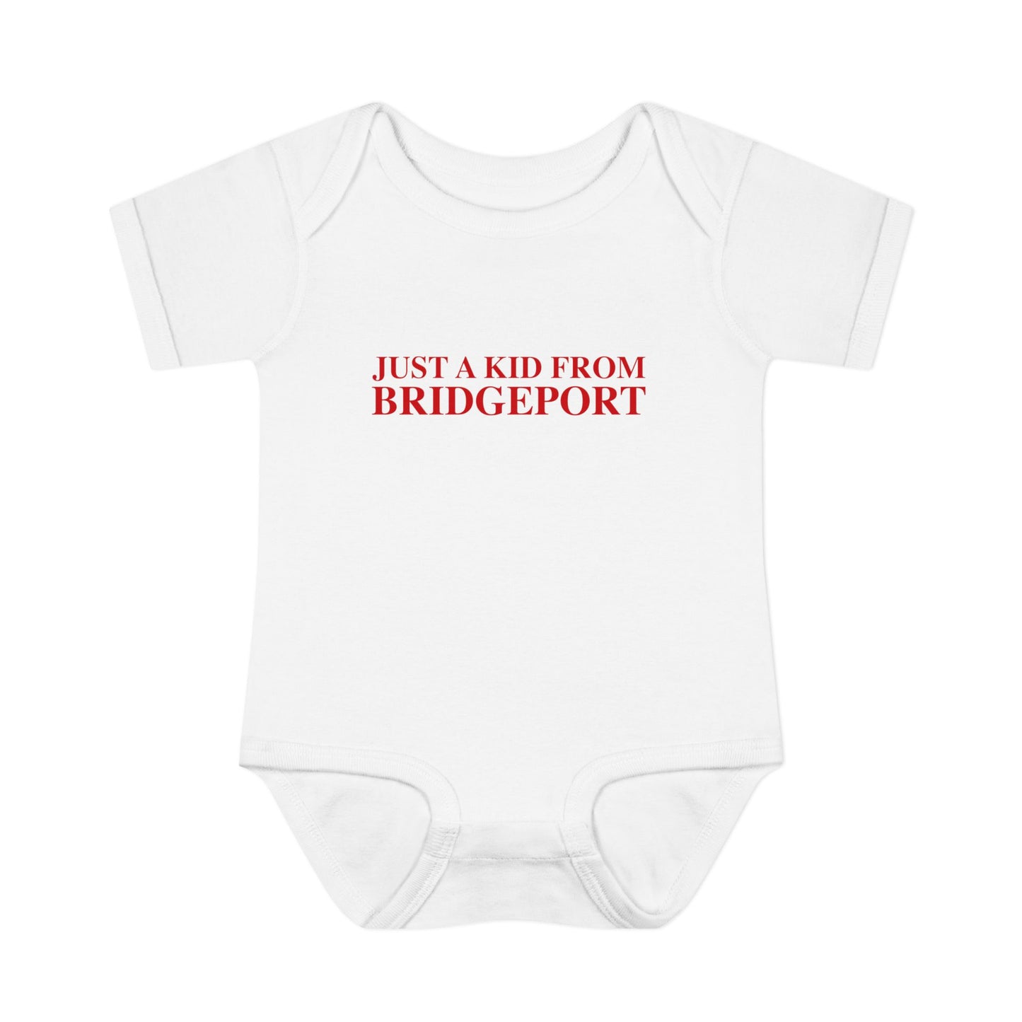 Just a kid from Bridgeport Infant Baby Rib Bodysuit