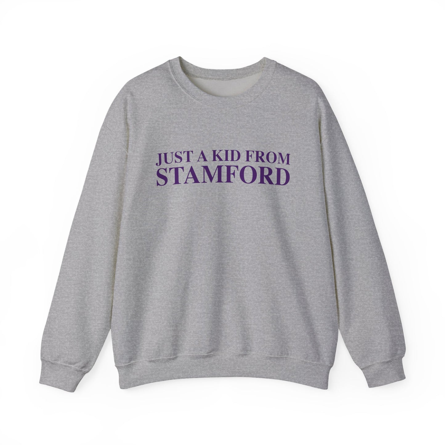 Just a kid from Stamford Unisex Heavy Blend™ Crewneck Sweatshirt