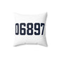 06897 Wilton Connecticut Zip Code Spun Polyester Square Pillow