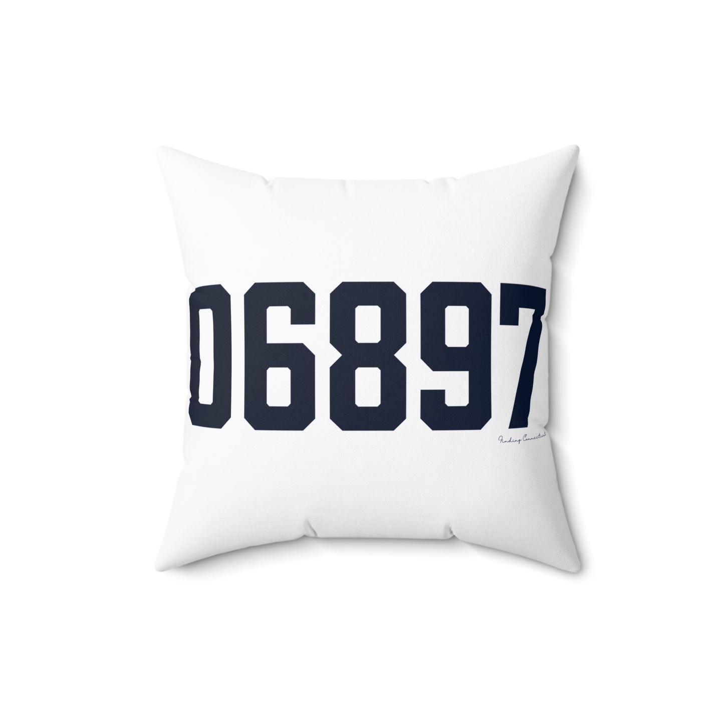 06897 Wilton Connecticut Zip Code Spun Polyester Square Pillow