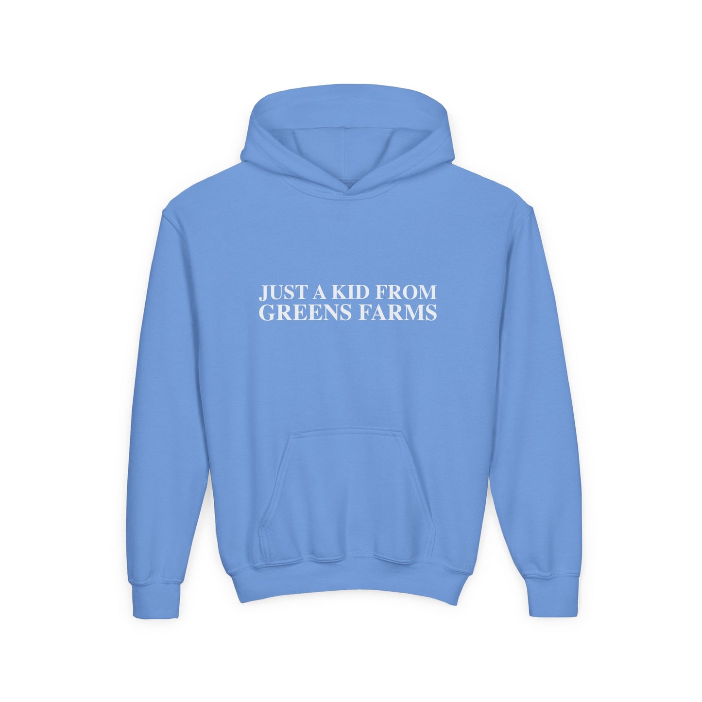 Just a kid from Greens Farms Youth Heavy Blend Hooded Sweatshirt
