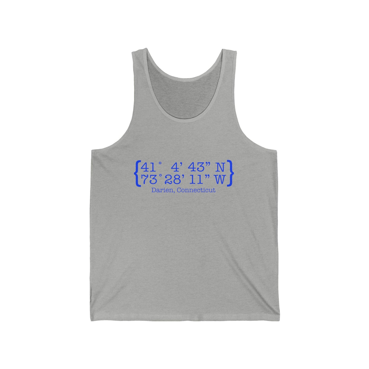Darien Coordinates Unisex Jersey Tank Top