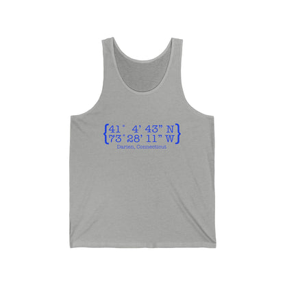Darien Coordinates Unisex Jersey Tank Top