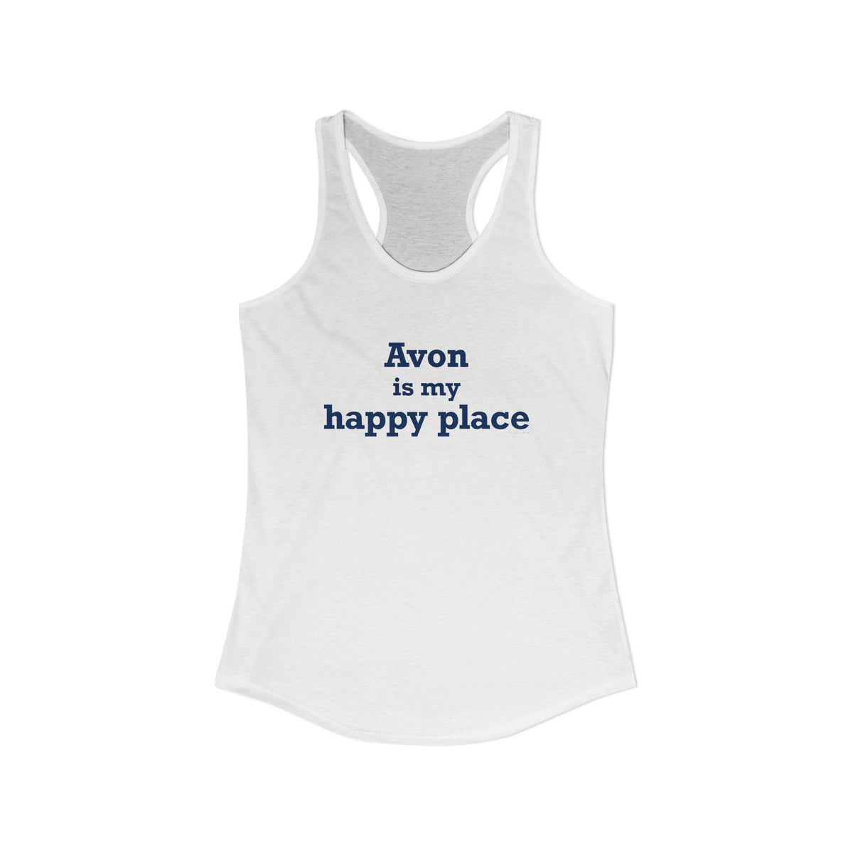 Avon is My Happy Place Women's Ideal Racerback Tank Top