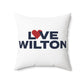 Love Wilton Spun Polyester Square Pillow