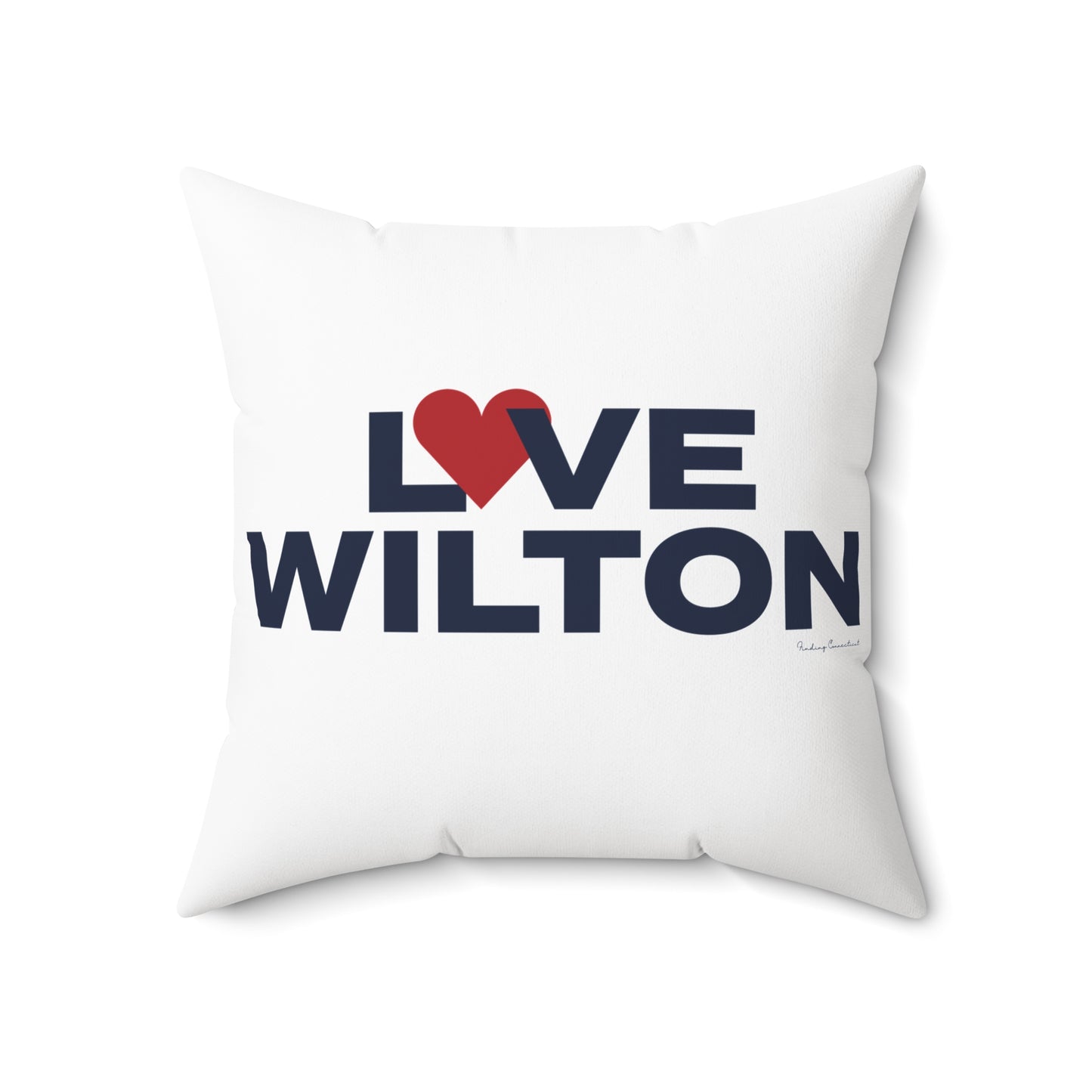 Love Wilton Spun Polyester Square Pillow