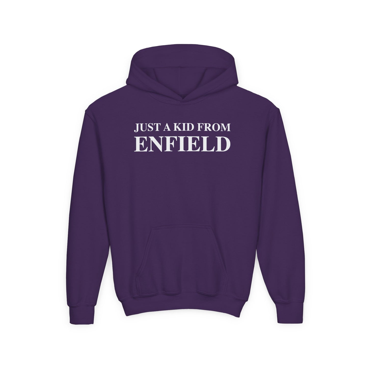 Just a kid from Enfield Youth Heavy Blend Hooded Sweatshirt