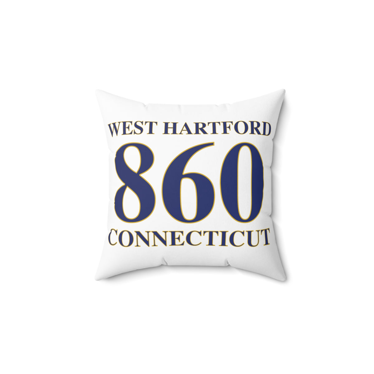 West Hartford 860 Connecticut Polyester Square Pillow
