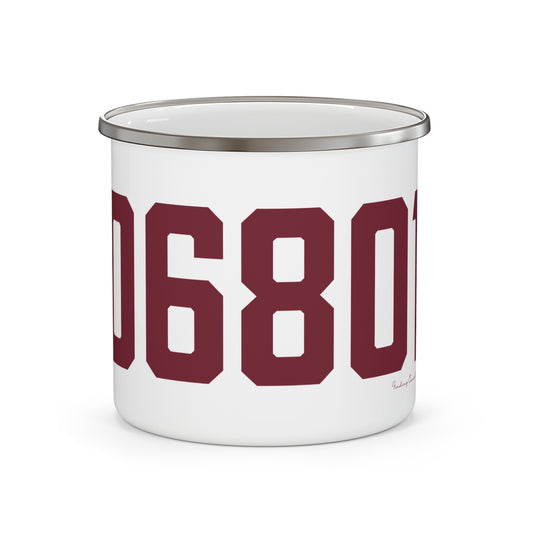 06801 Bethel Connecticut Zip Code Enamel Camping Mug