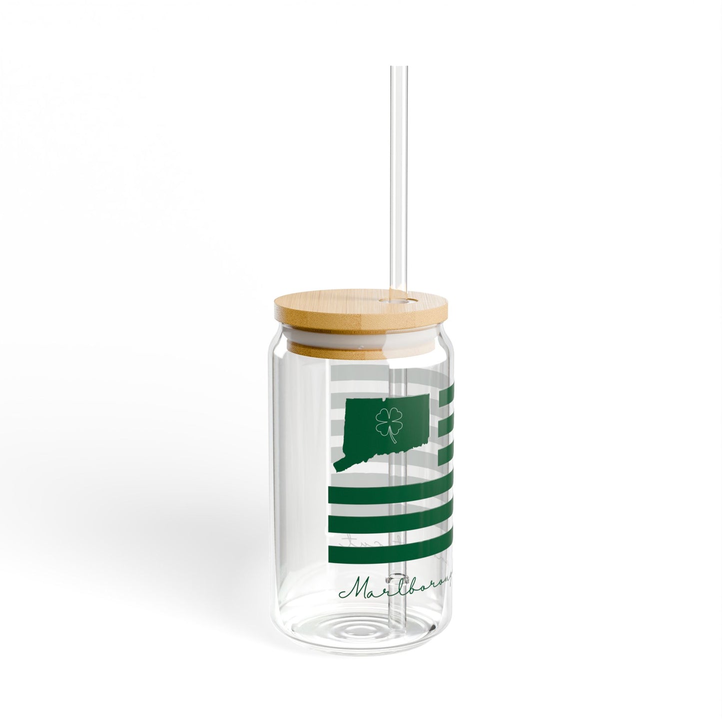 Marlborough Connecticut St. Patrick’s Day Flag Sipper Glass, 16oz