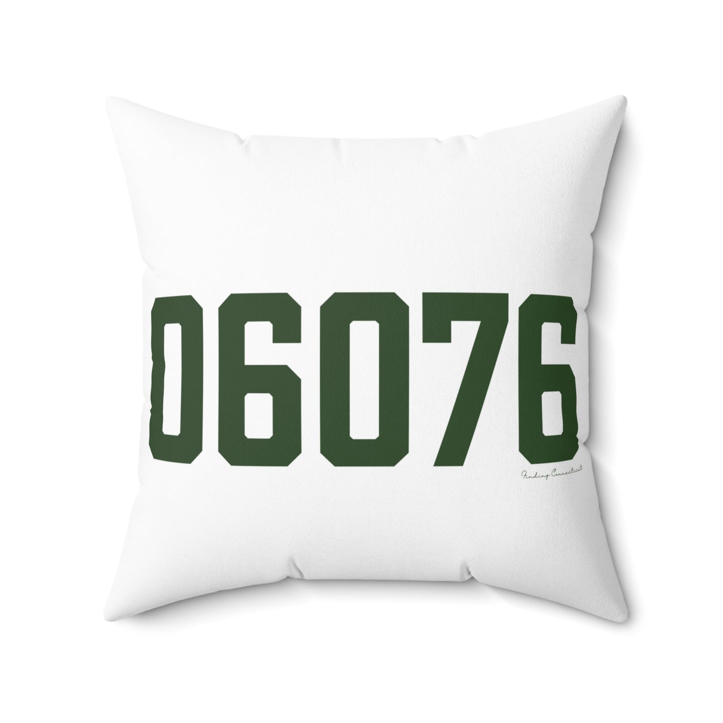 06076 Union Connecticut Zip Code Spun Polyester Square Pillow